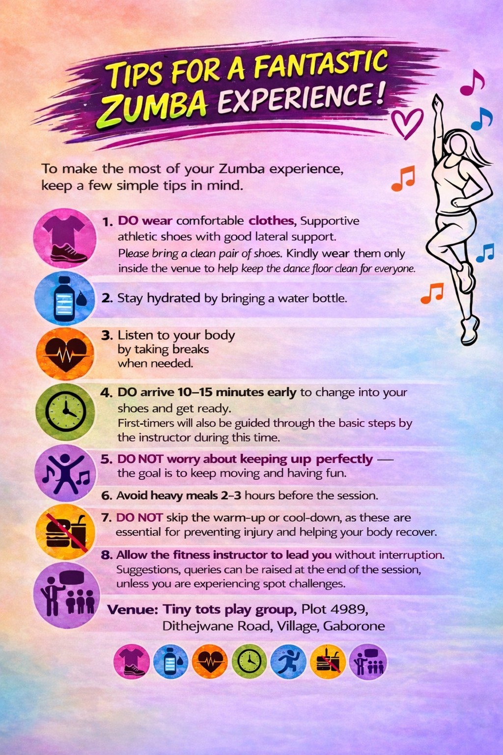 Zumba Wellness — Change of Venue at Tiny Tots